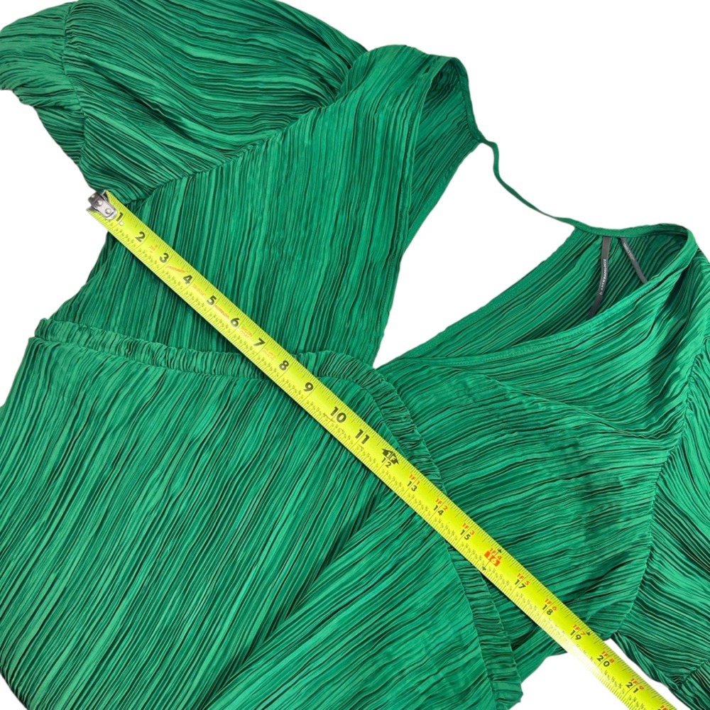 Anthropologie V-Neck Pleated Slim Midi Dress - Picture 9 of 12